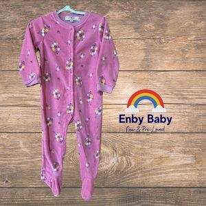 24m Pink Fleece Footed Pyjama